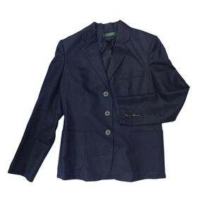 Ralph Lauren Cotton Navy Women's Suit Blazer 6P